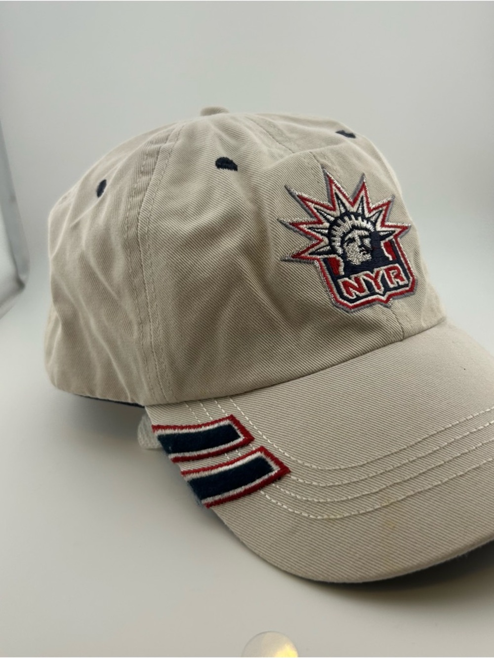 Vintage New York Rangers Pro Player Hat Tan Strapback NHL Center Ice Liberty - Picture 5 of 9
